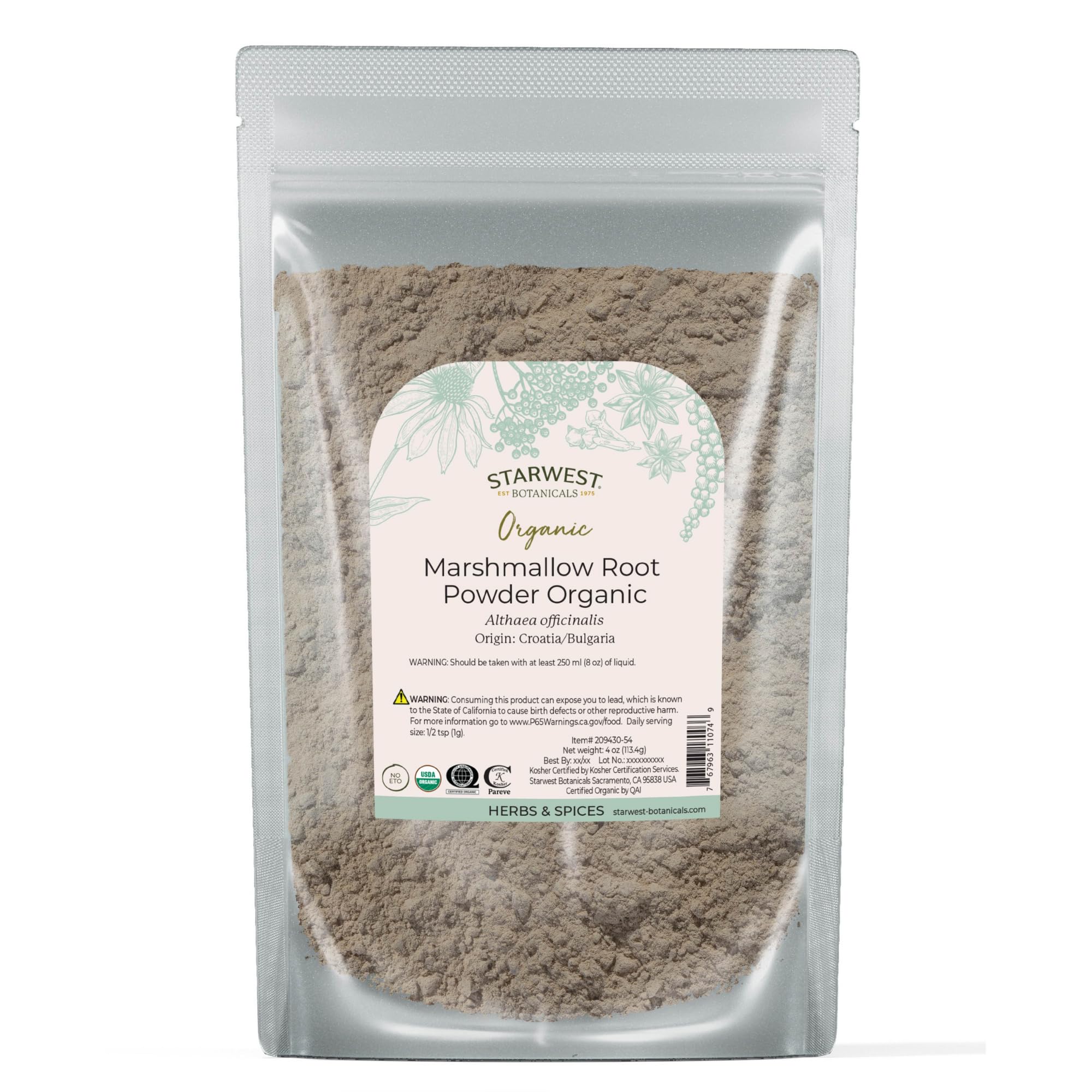 Amazon.com: Starwest Botanicals Organic Marshmallow Root Powder